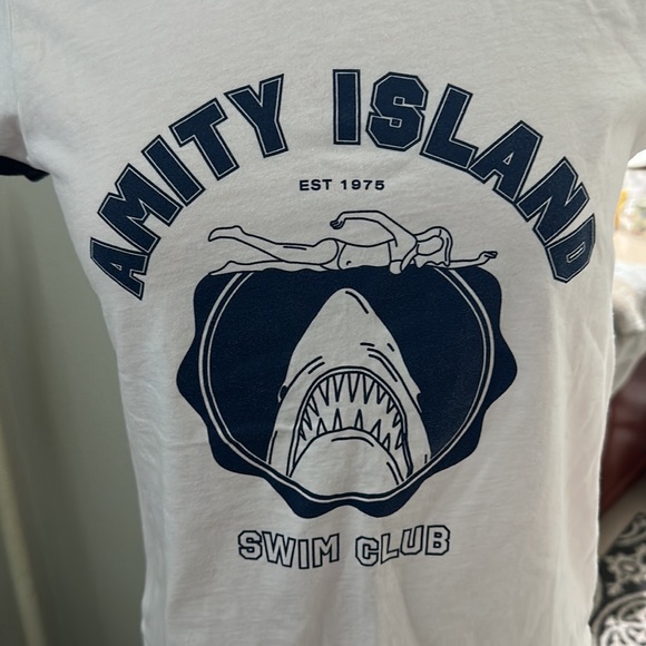 Jaws Unique Vintage Amity Island Swim Club Tee - Picture 2 of 4